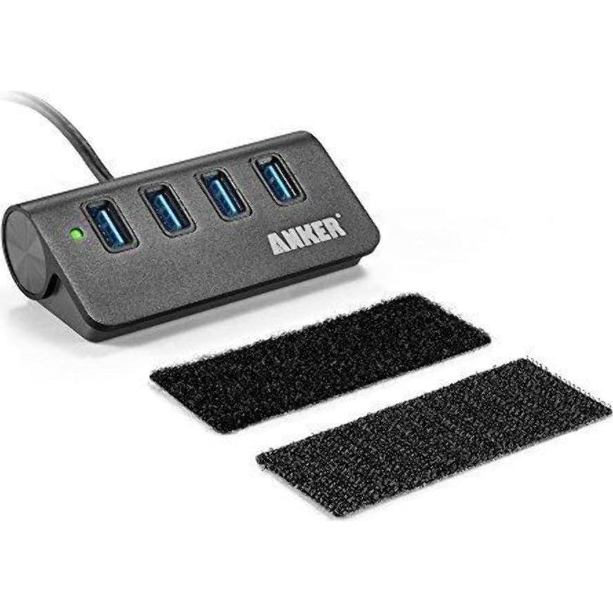 Hub USB 3.0 Anker de Aluminio 4 Puertos Portátil Negro