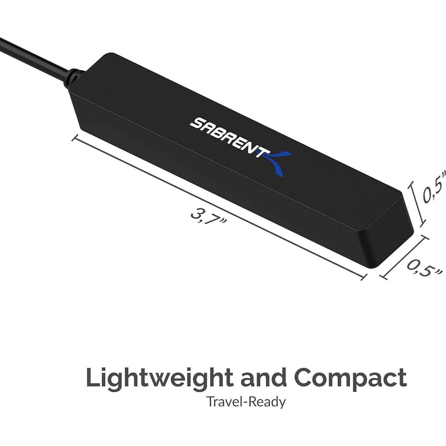 Hub USB 2.0 Sabrent HB-MCRM Portátil 4 Puertos 480 Mbps