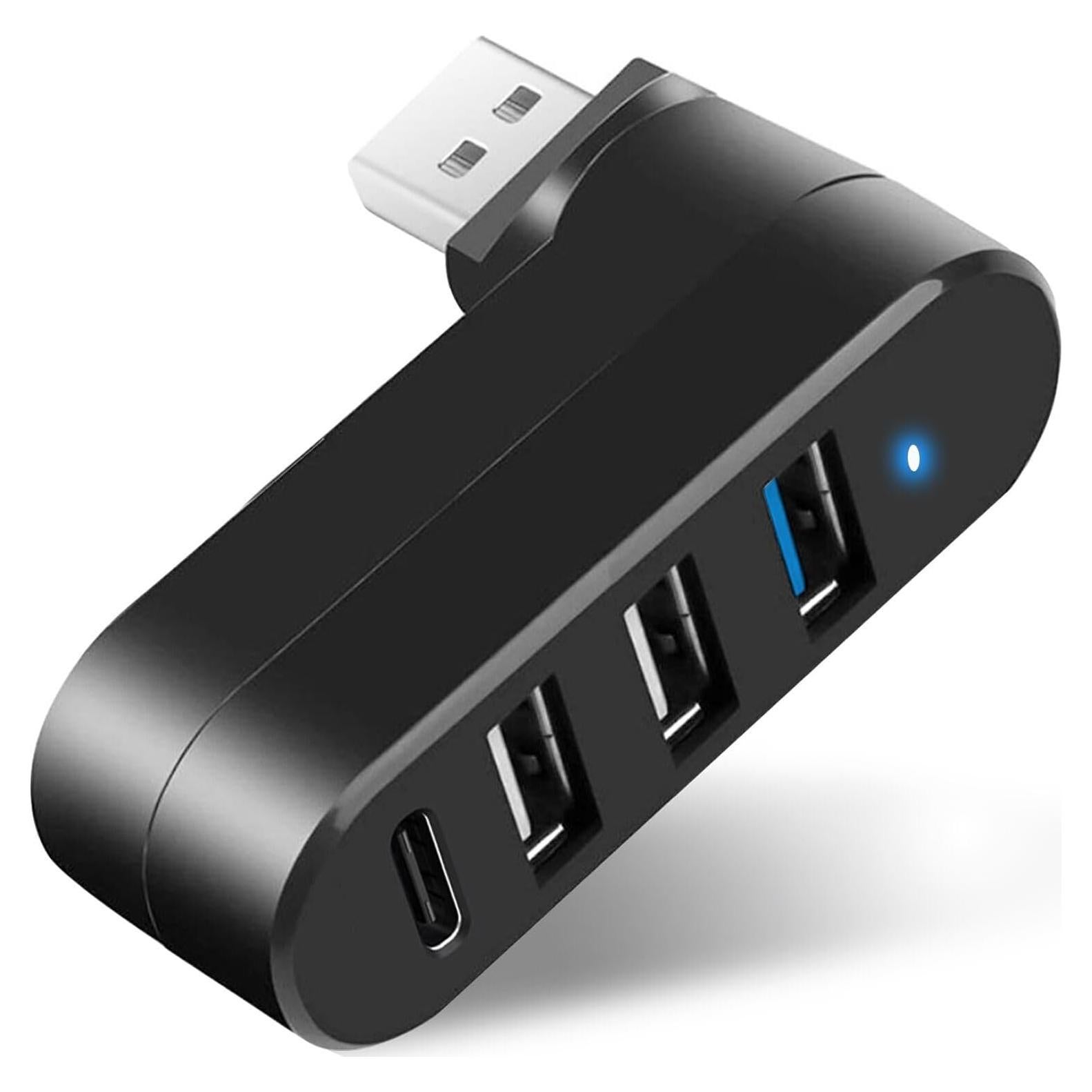 Hub USB 3.0 Vienon de 4 Puertos con USB-C y Rotación