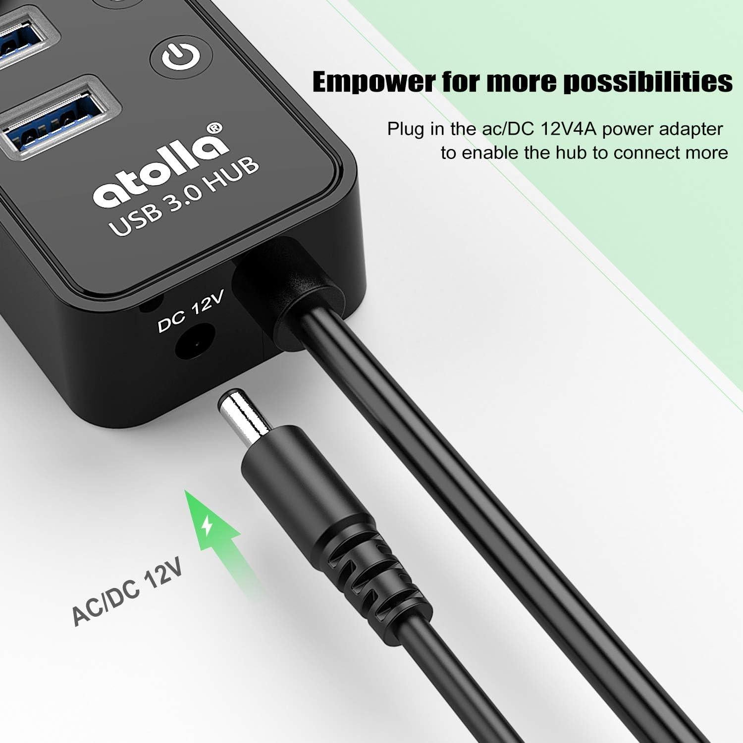 Hub USB 3.0 Atolla 11 Puertos con Carga Inteligente 12V 4A