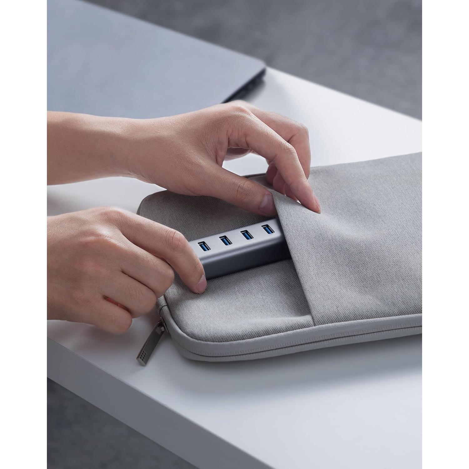 Hub USB-C Anker 4 Puertos USB 3.0 Aluminio Gris Espacial