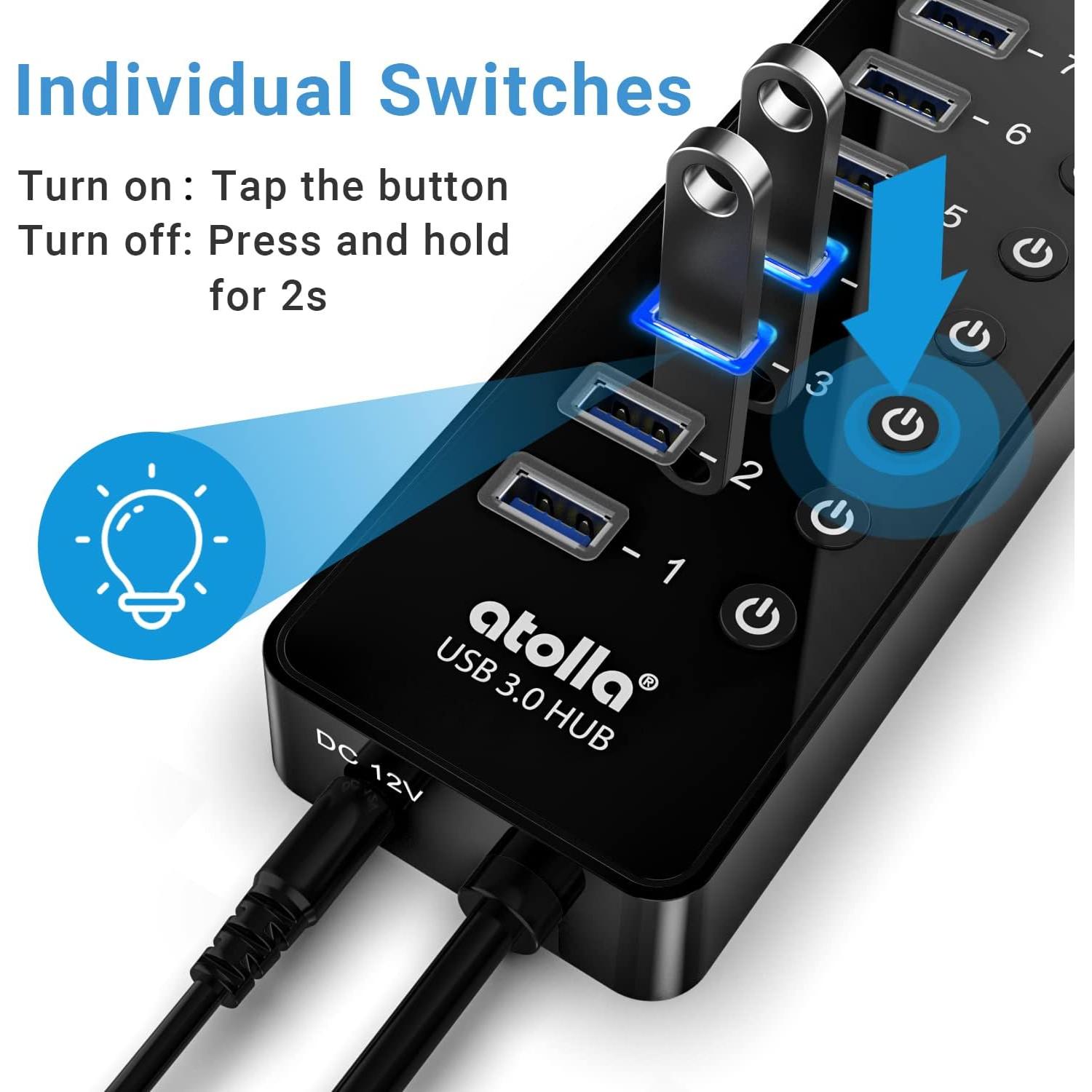 Hub USB 3.0 con Alimentación 16 Puertos SHENZHEN 12V/6A