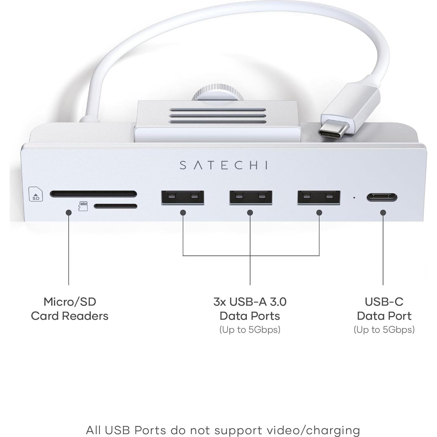 Satechi Hub USB-C para iMac 2021 - Adaptador 4 Puertos