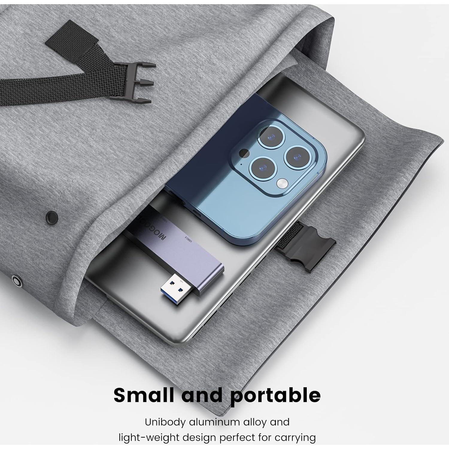 Hub USB MOGOOD 4 Puertos 3.0 Ultra Delgado para Laptop