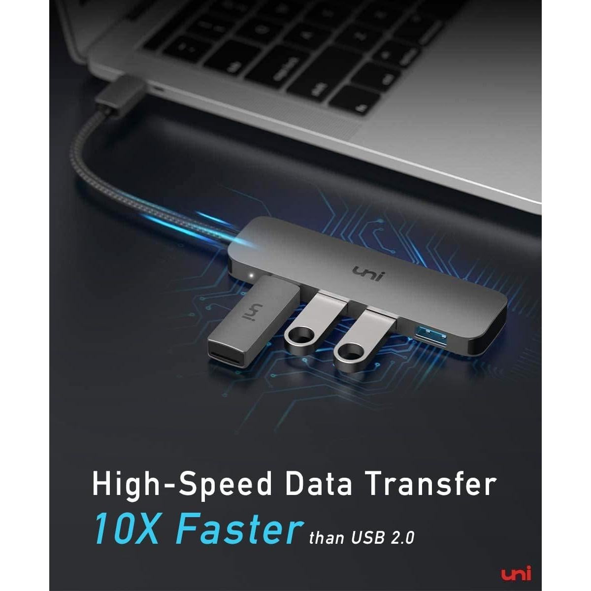 Adaptador USB C a 4 USB A uni, Hub Thunderbolt 3/4 50g