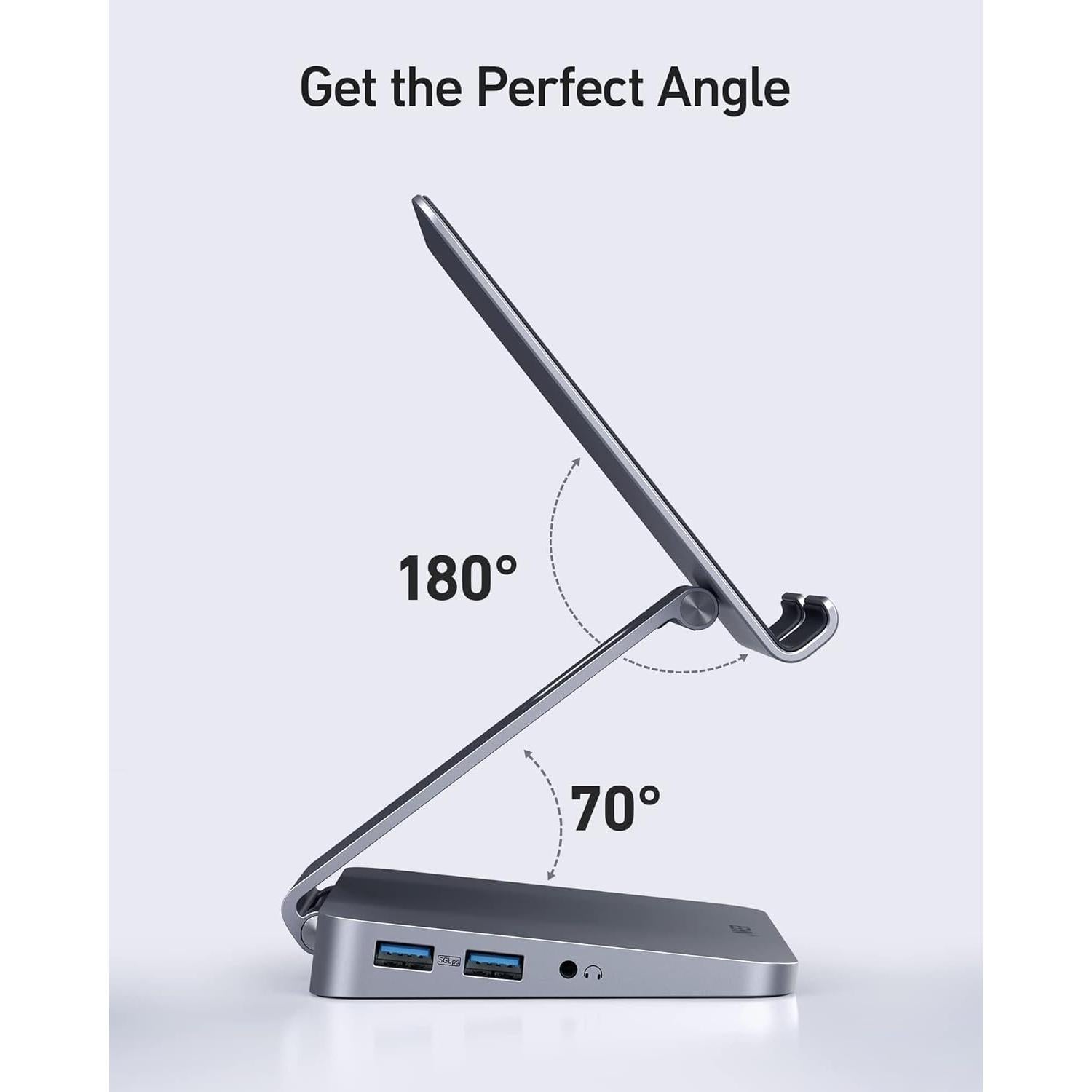 Hub USB-C Anker 551 (8-en-1) con HDMI 4K y Soporte Plegable