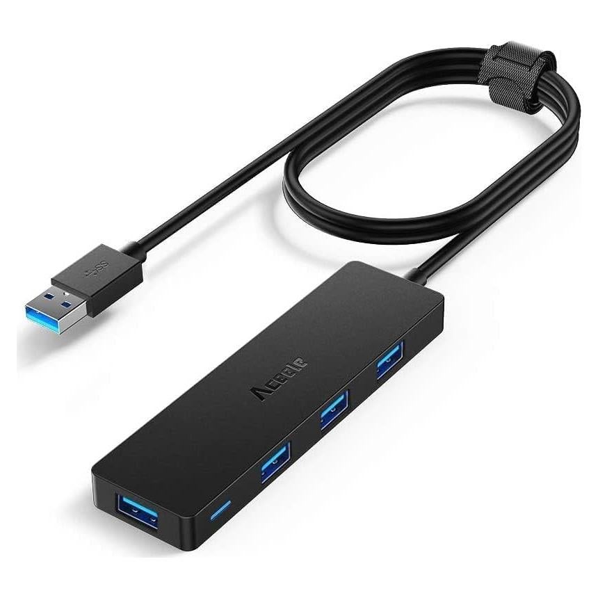 Hub USB 3.0 Aceele AC-T11 con Cable de 1.22m - 4 Puertos