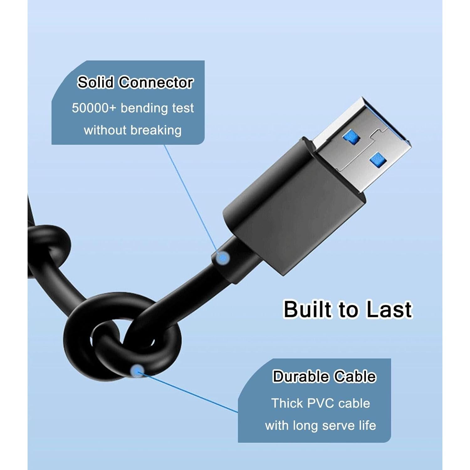 Hub USB 3.0 de 7 Puertos ukiism - Paquete de 2, 5Gbps
