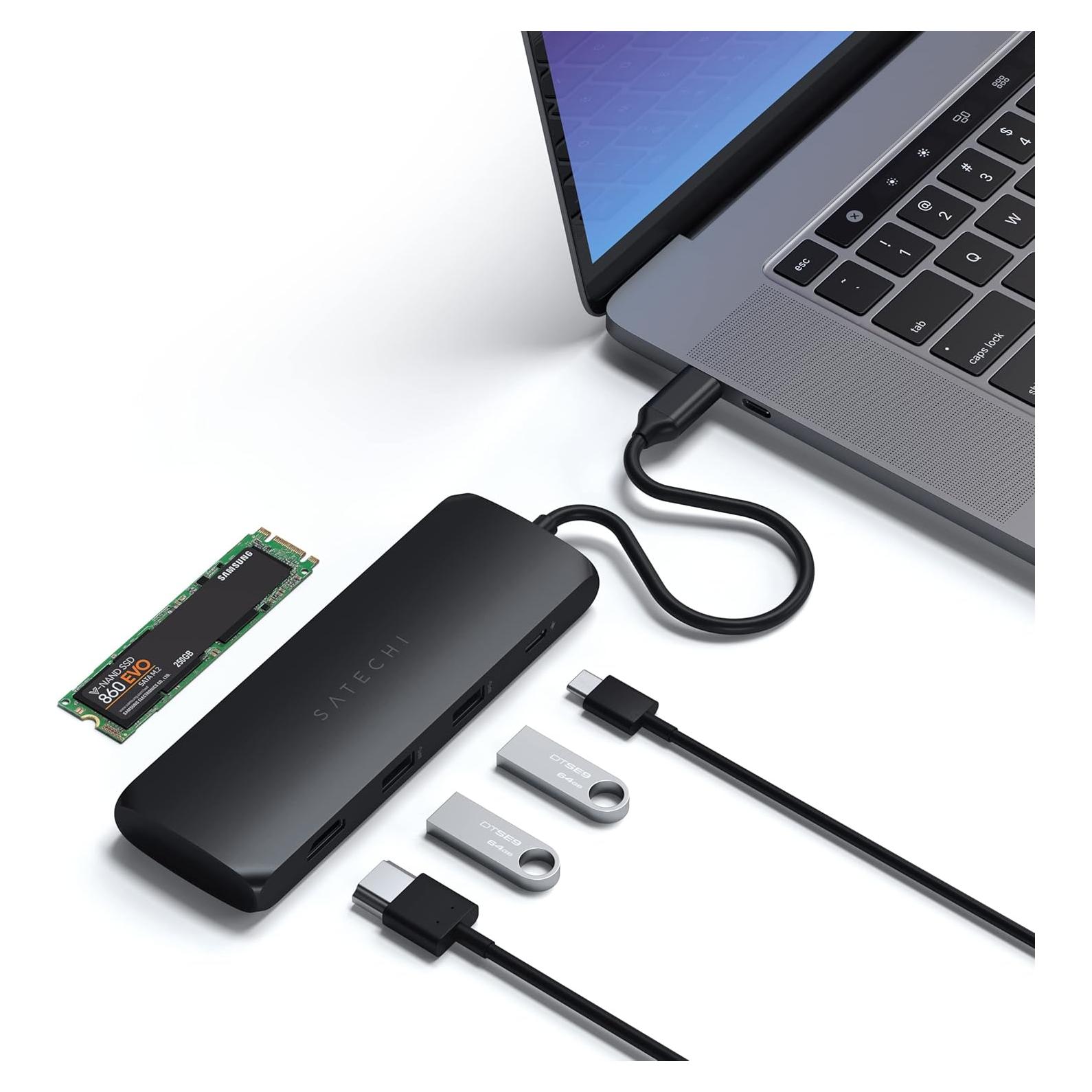Adaptador Multiport USB-C Satechi con Enclosure SSD 4K HDMI