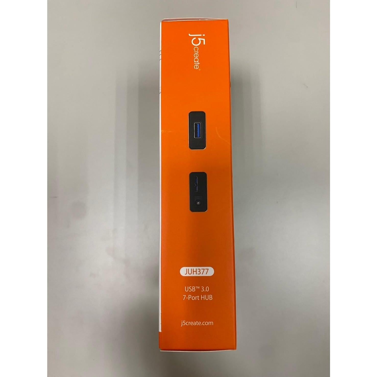 Hub USB 3.0 j5create JUH377 con 7 Puertos y Adaptador 20W