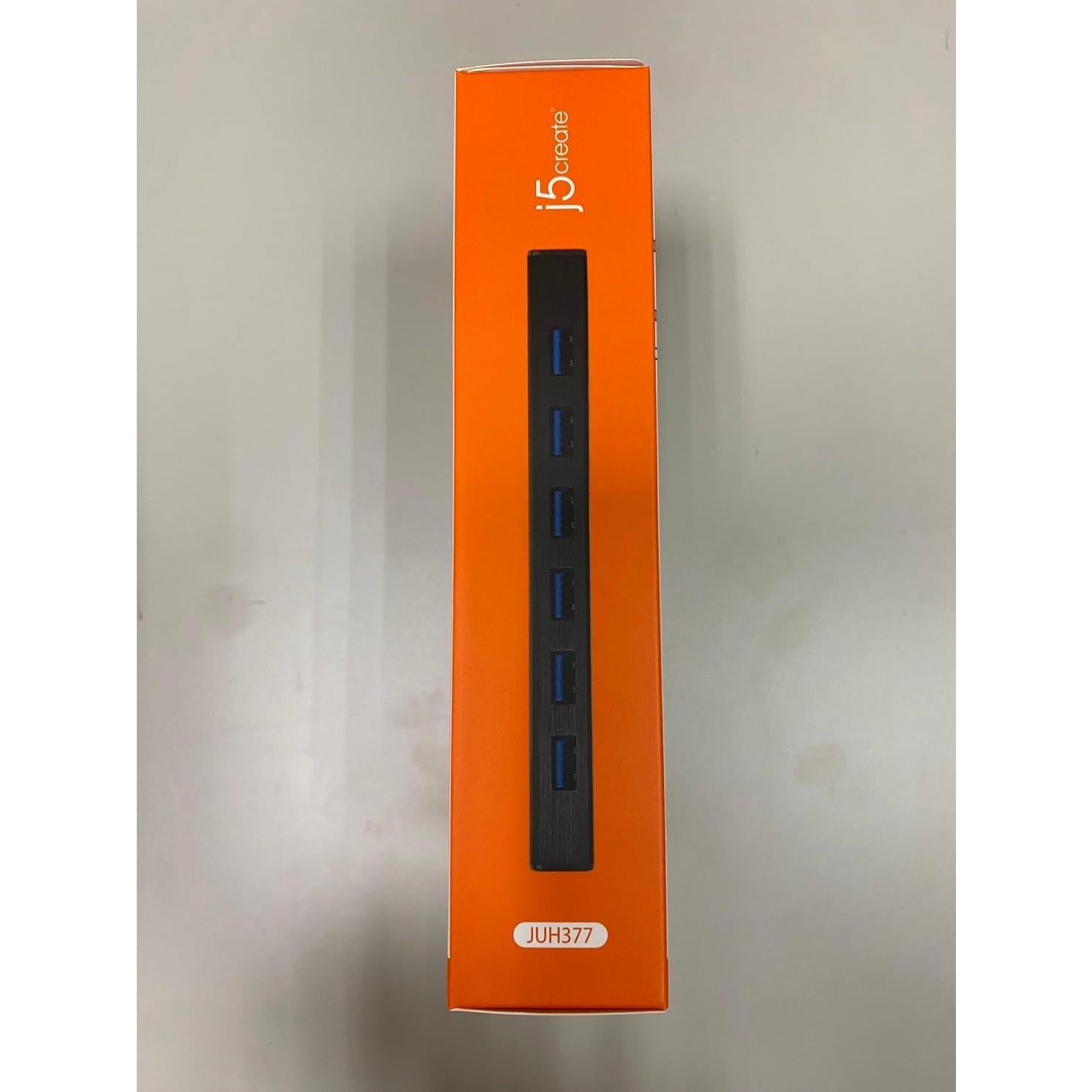 Hub USB 3.0 j5create JUH377 con 7 Puertos y Adaptador 20W