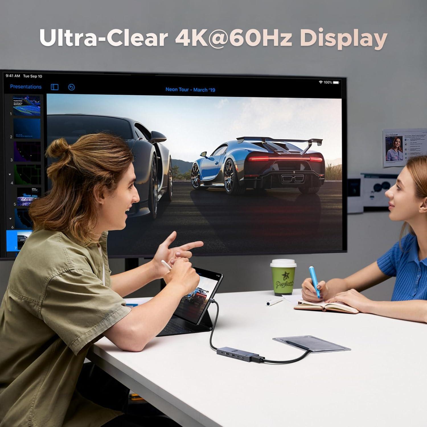 Hub USB-C 6 en 1 UGREEN Revodok Pro 10Gbps 4K 60Hz