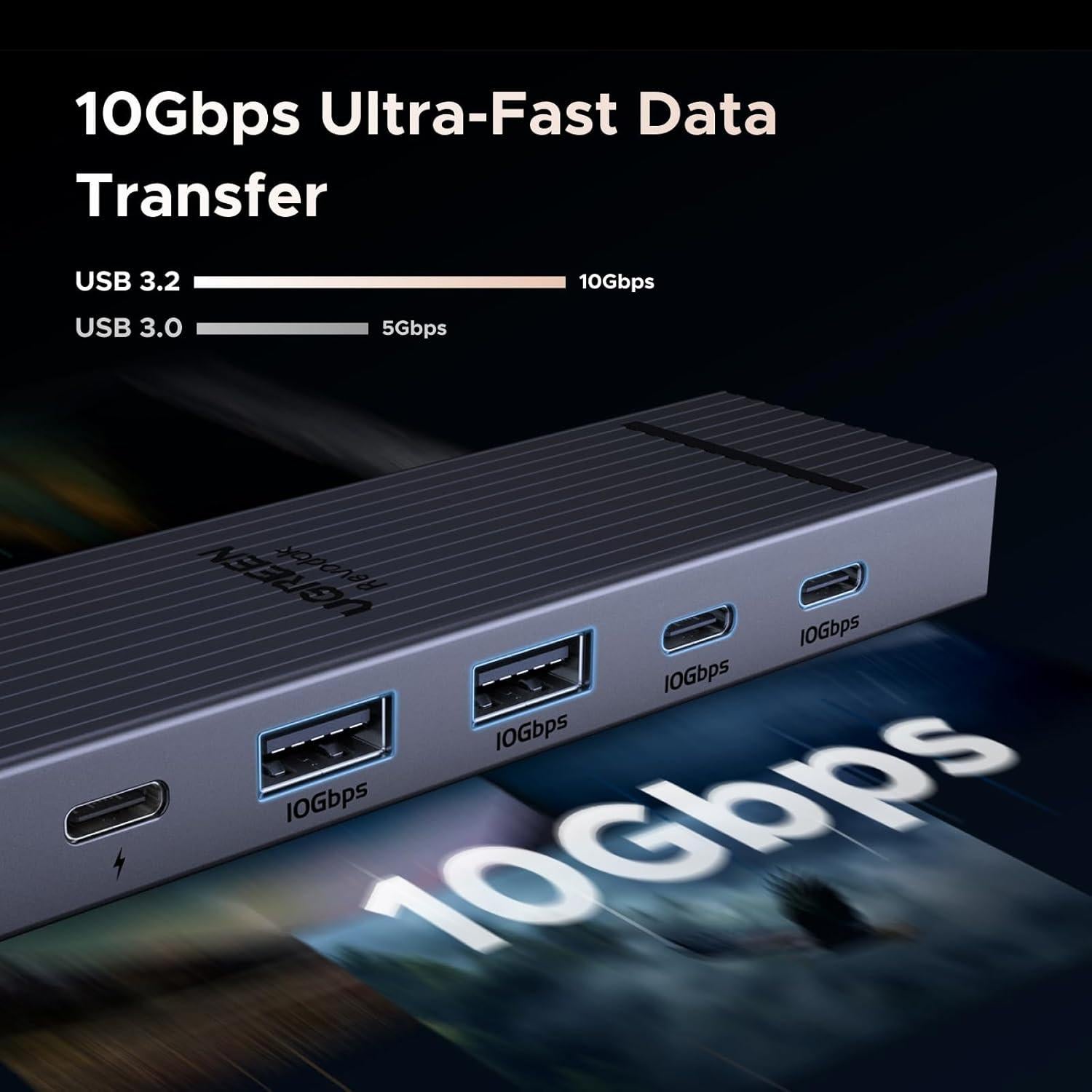 Hub USB-C 6 en 1 UGREEN Revodok Pro 10Gbps 4K 60Hz