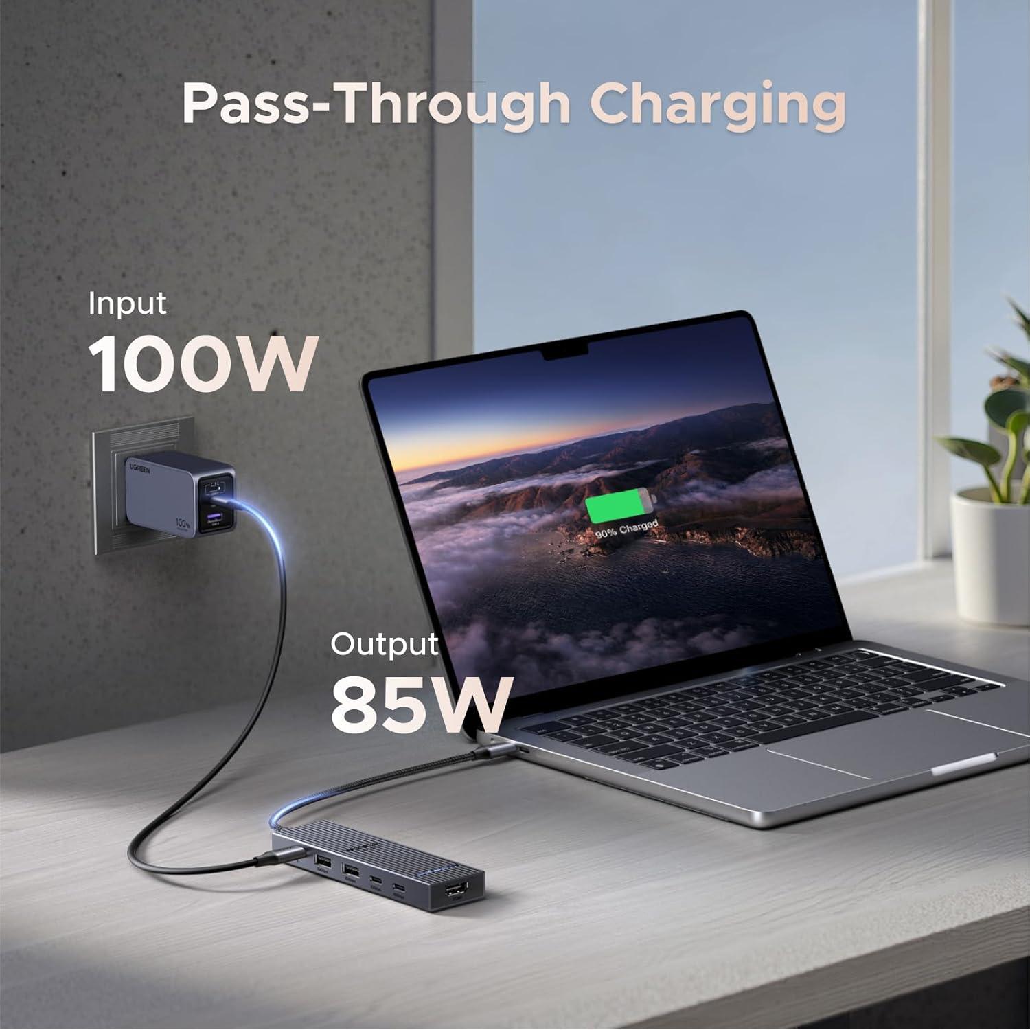 Hub USB-C 6 en 1 UGREEN Revodok Pro 10Gbps 4K 60Hz