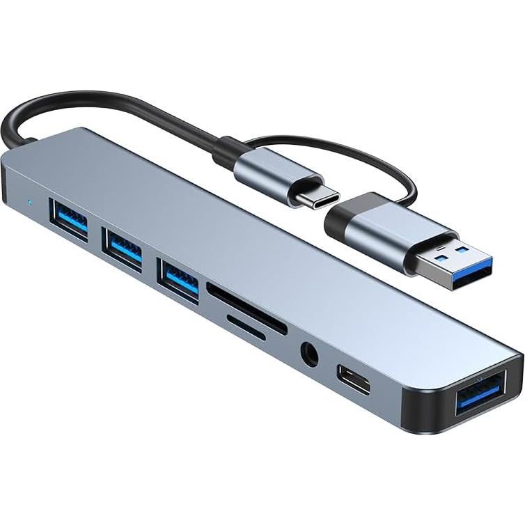 Hub USB C 7 en 1 LUKCOZMO con 4 Puertos USB y Lector SD