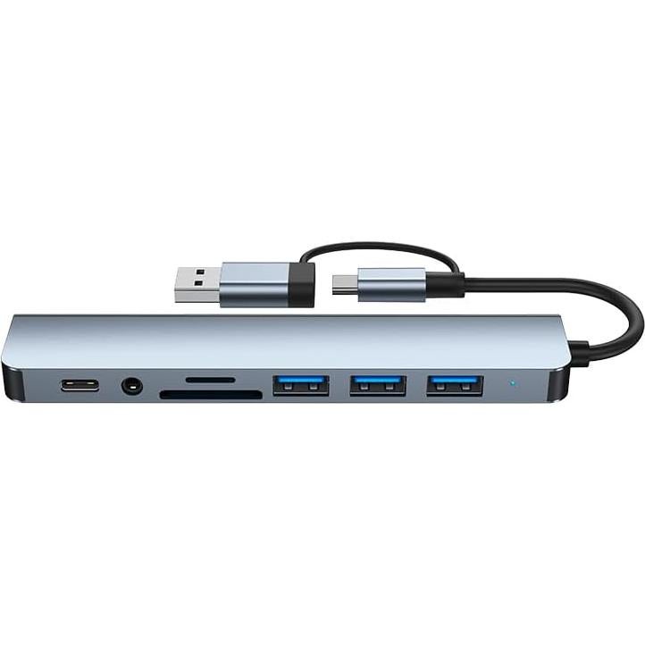 Hub USB C 7 en 1 LUKCOZMO con 4 Puertos USB y Lector SD