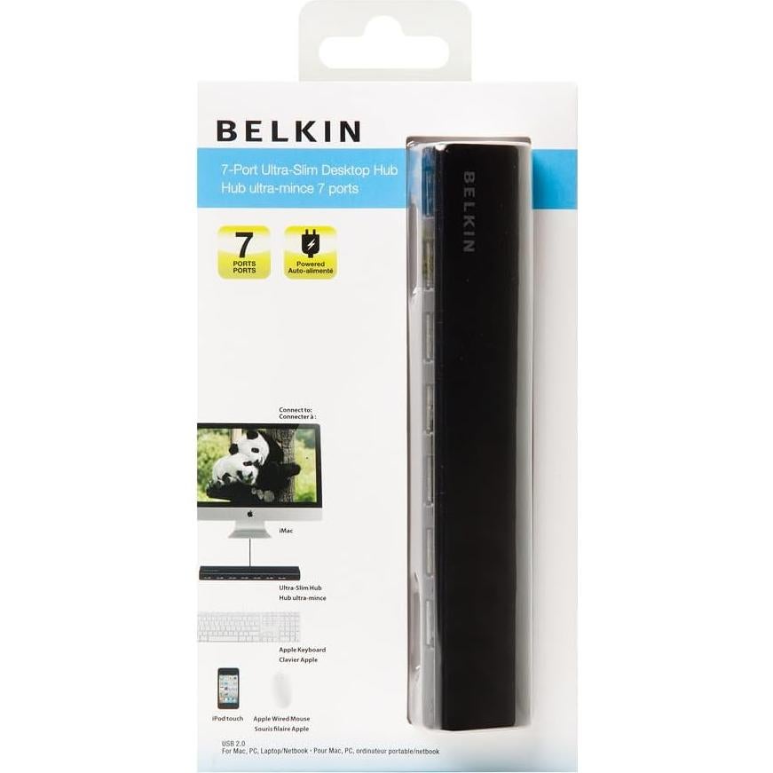 Hub USB de Escritorio Belkin Ultra Delgado 7 Puertos 2.0