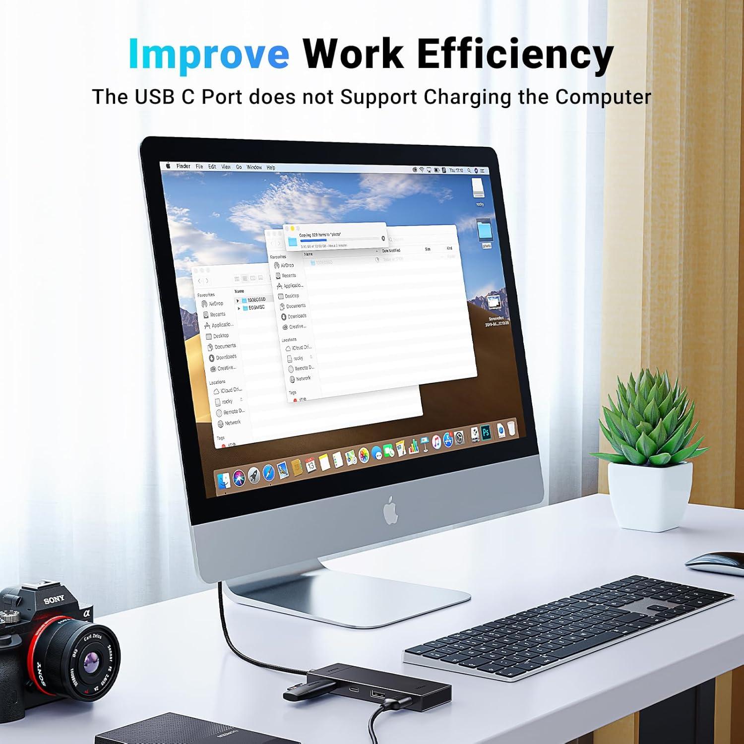 Hub USB C 4 en 1 UGREEN 10Gbps, 2 USB-C y 2 USB-A