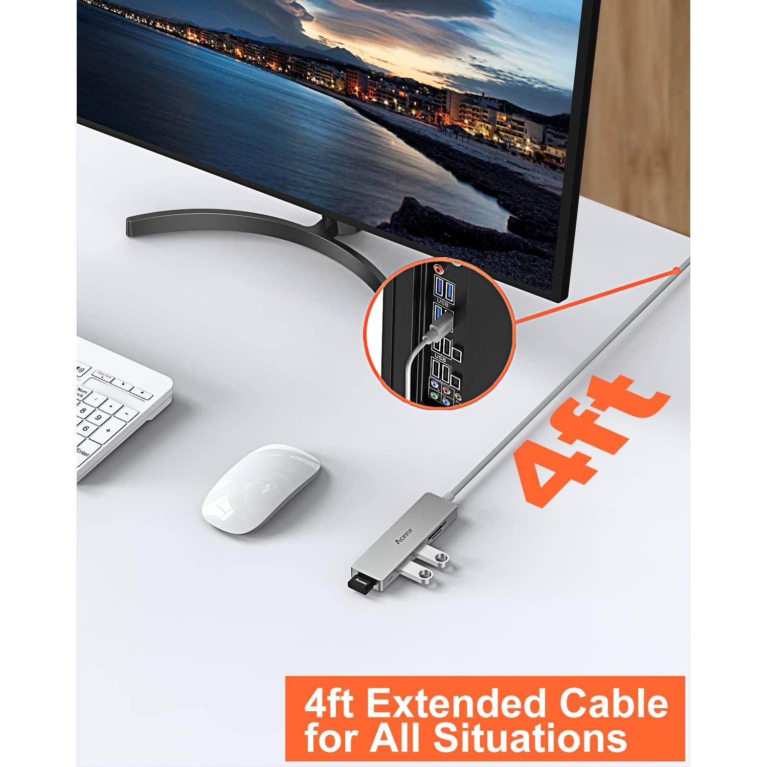 Hub USB 3.0 Aceele AC-T29 6 en 1 con Cable 1.2m