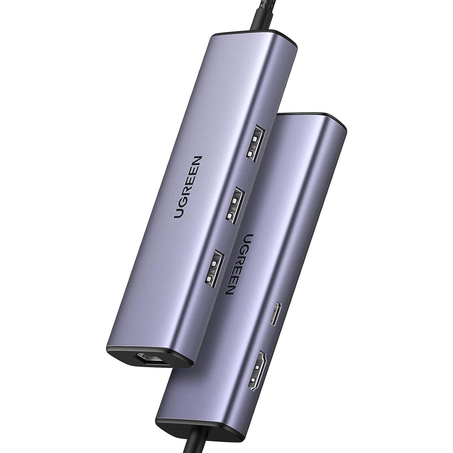 UGREEN Hub USB-C 6 en 1 con Ethernet Gigabit y HDMI 4K
