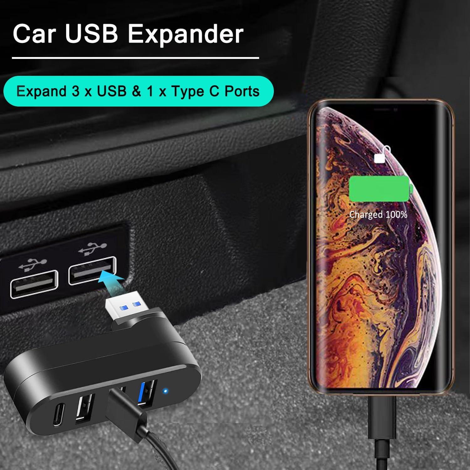 Hub USB 3.0 TIEDXIOY 4 Puertos + USB C Rotativo - Paquete de 2