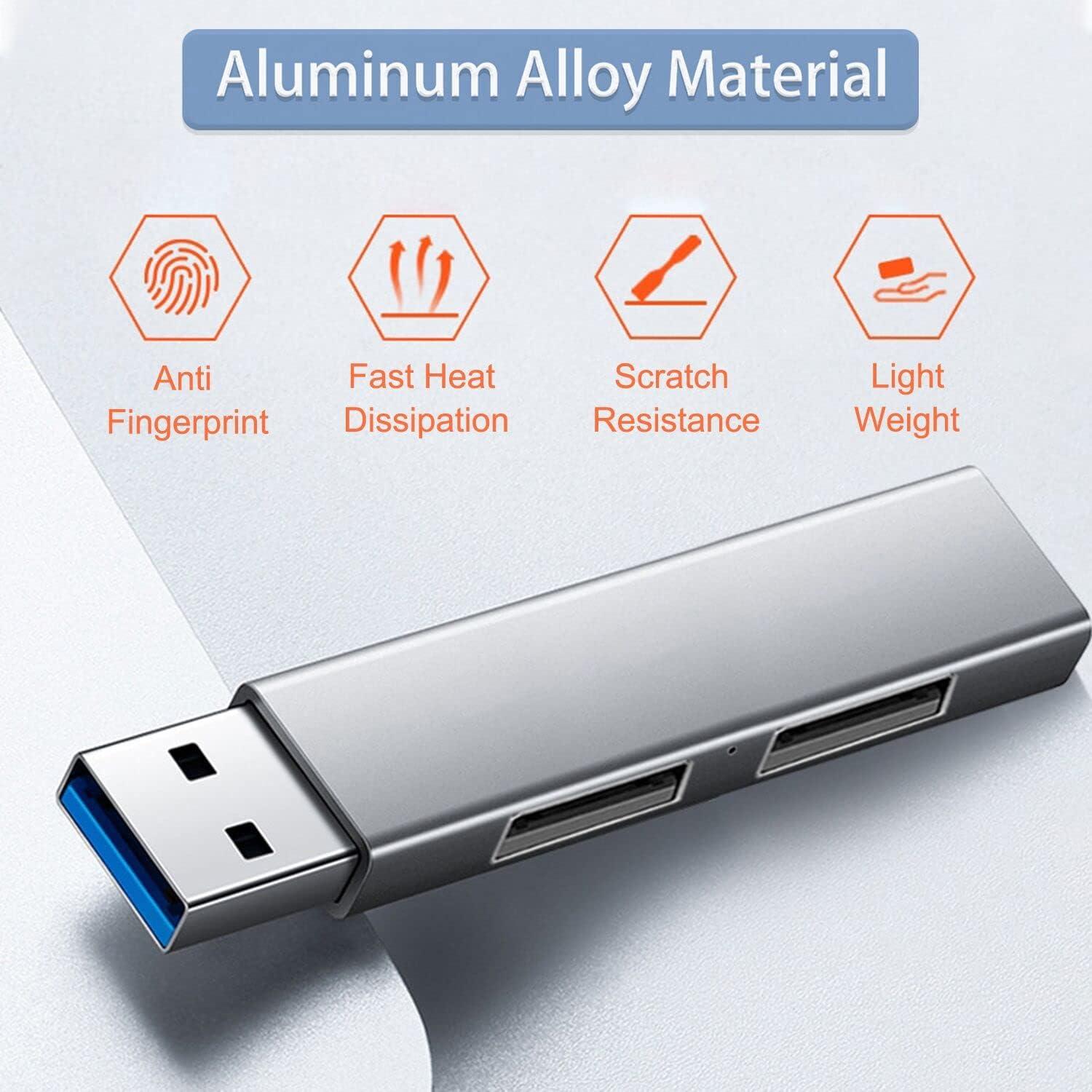 Hub USB 3.0 VIENON Aluminio 3 Puertos 5Gbps para Laptop