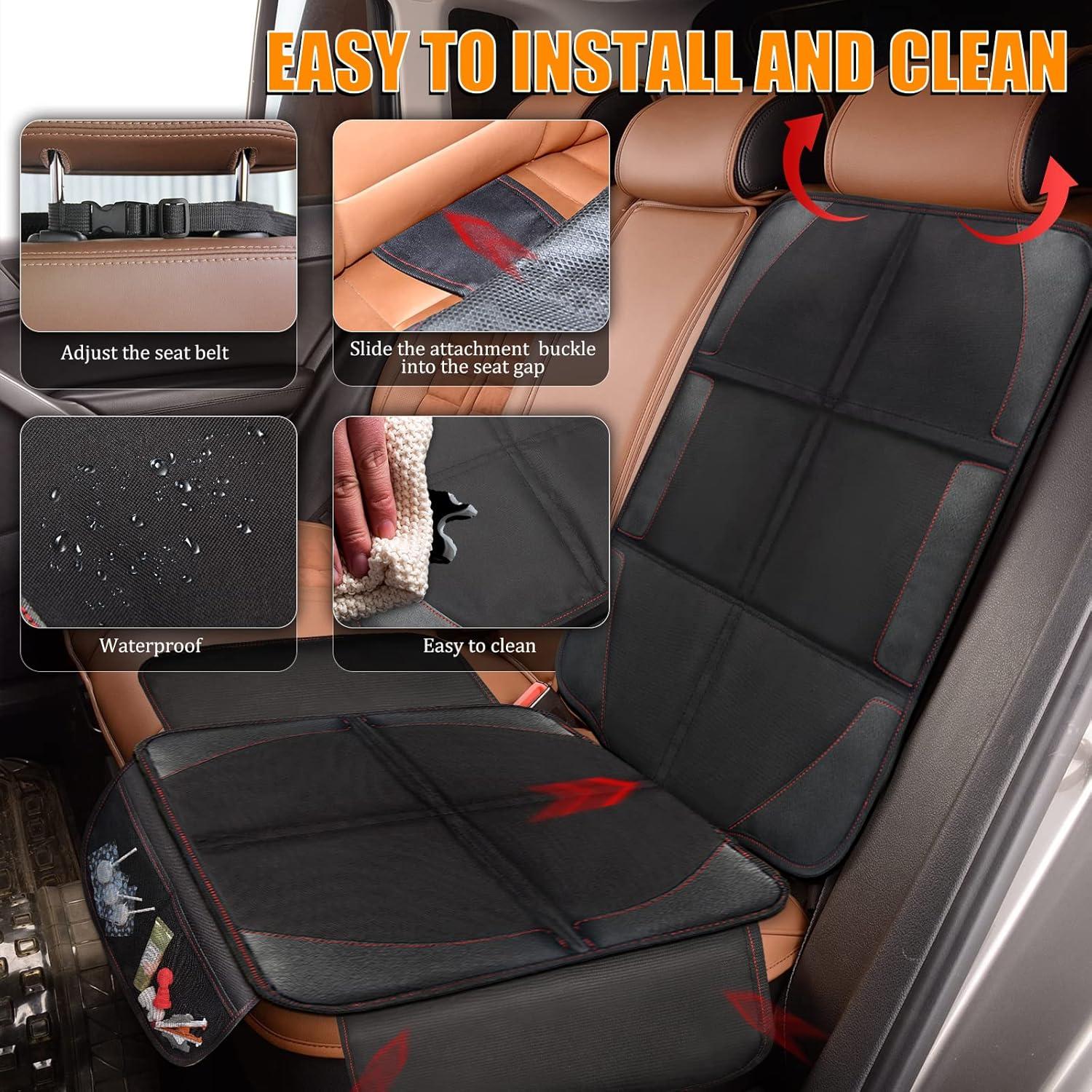 Protector de Asiento de Coche Bacgnyer 2 Paquete Negro 600D