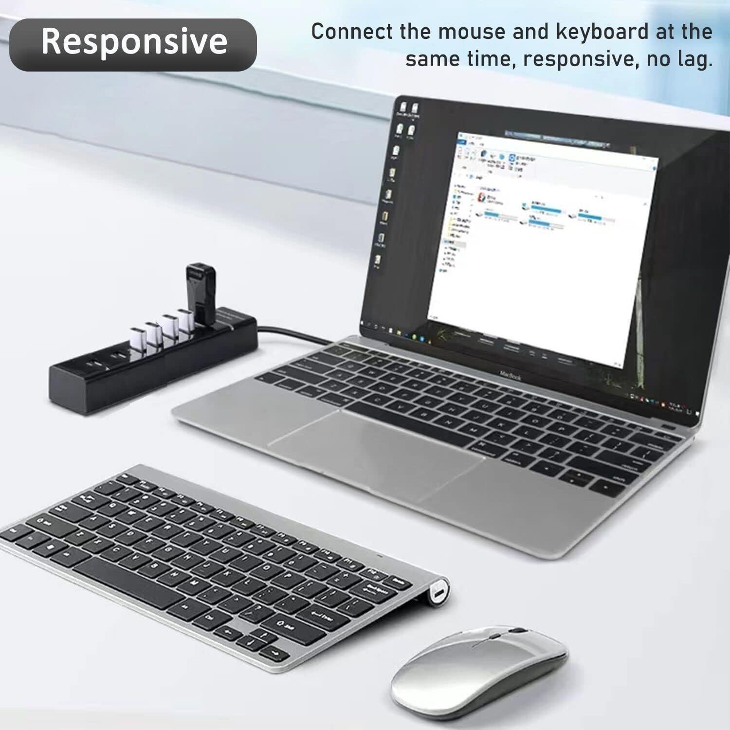 Hub USB 3.0 VIENON de 7 Puertos para Laptop y PC