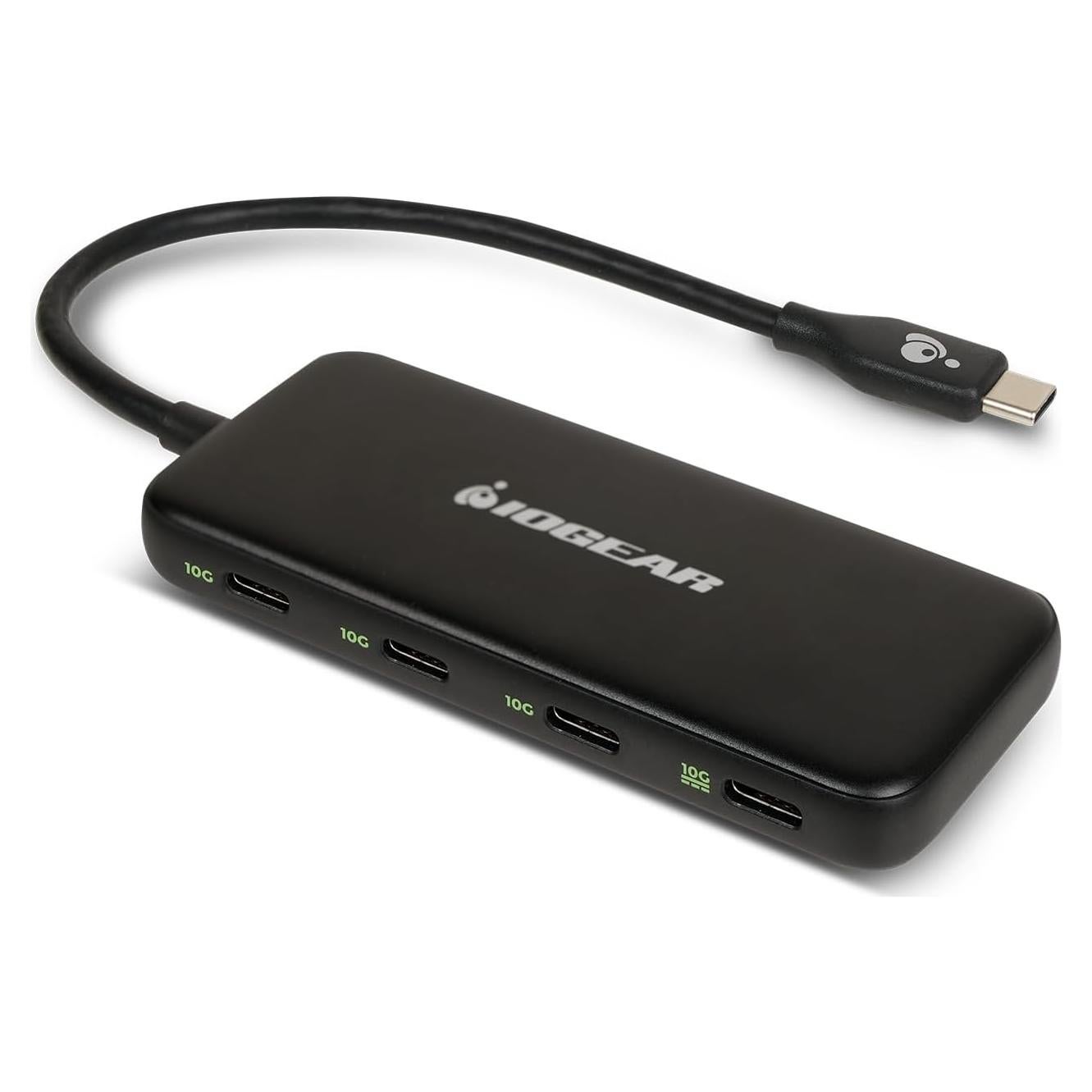 Hub USB-C IOGEAR de 4 Puertos 10Gbps 100W Passthrough