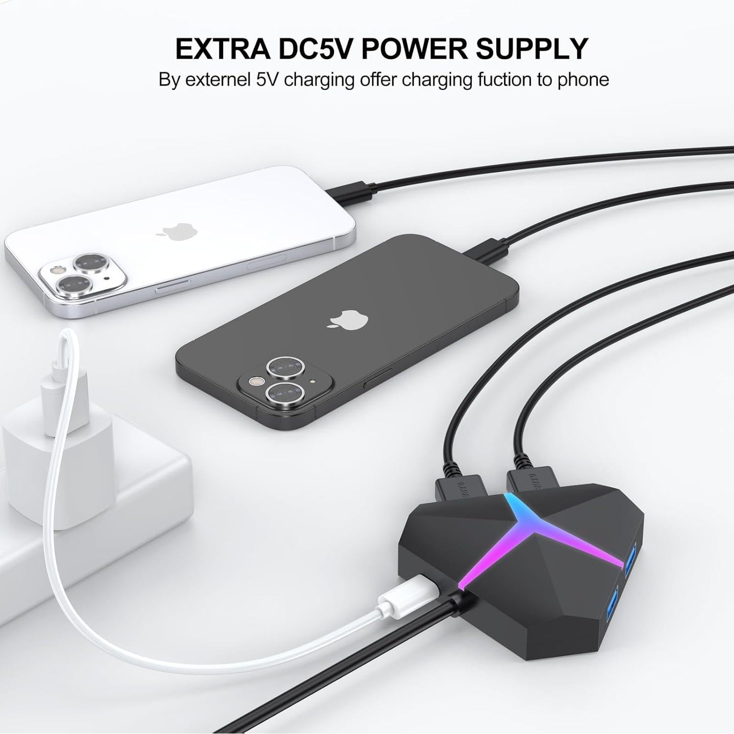 Hub USB 3.0 FEMORO 4 Puertos Alta Velocidad 5Gbps