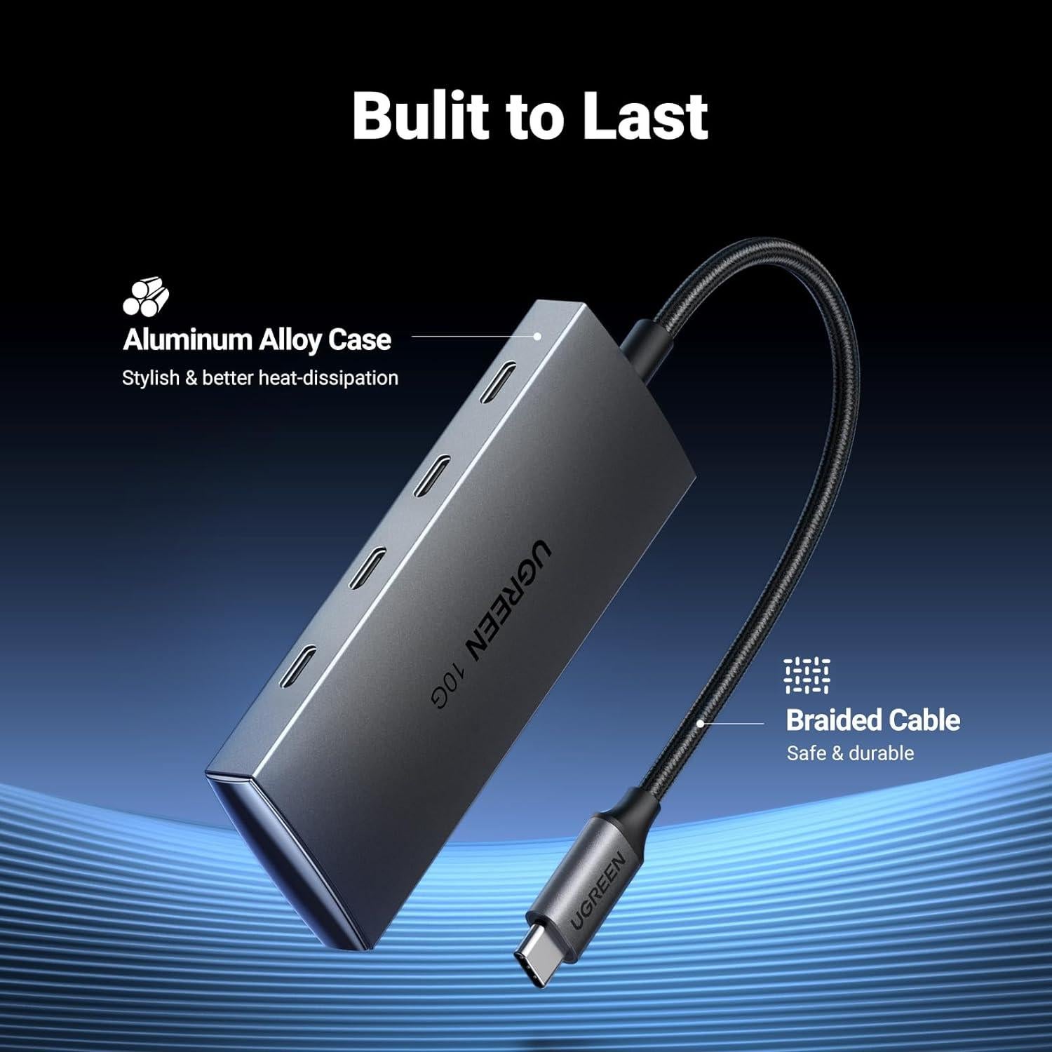 Hub USB C UGREEN 4 Puertos 10Gbps Adaptador Multiport