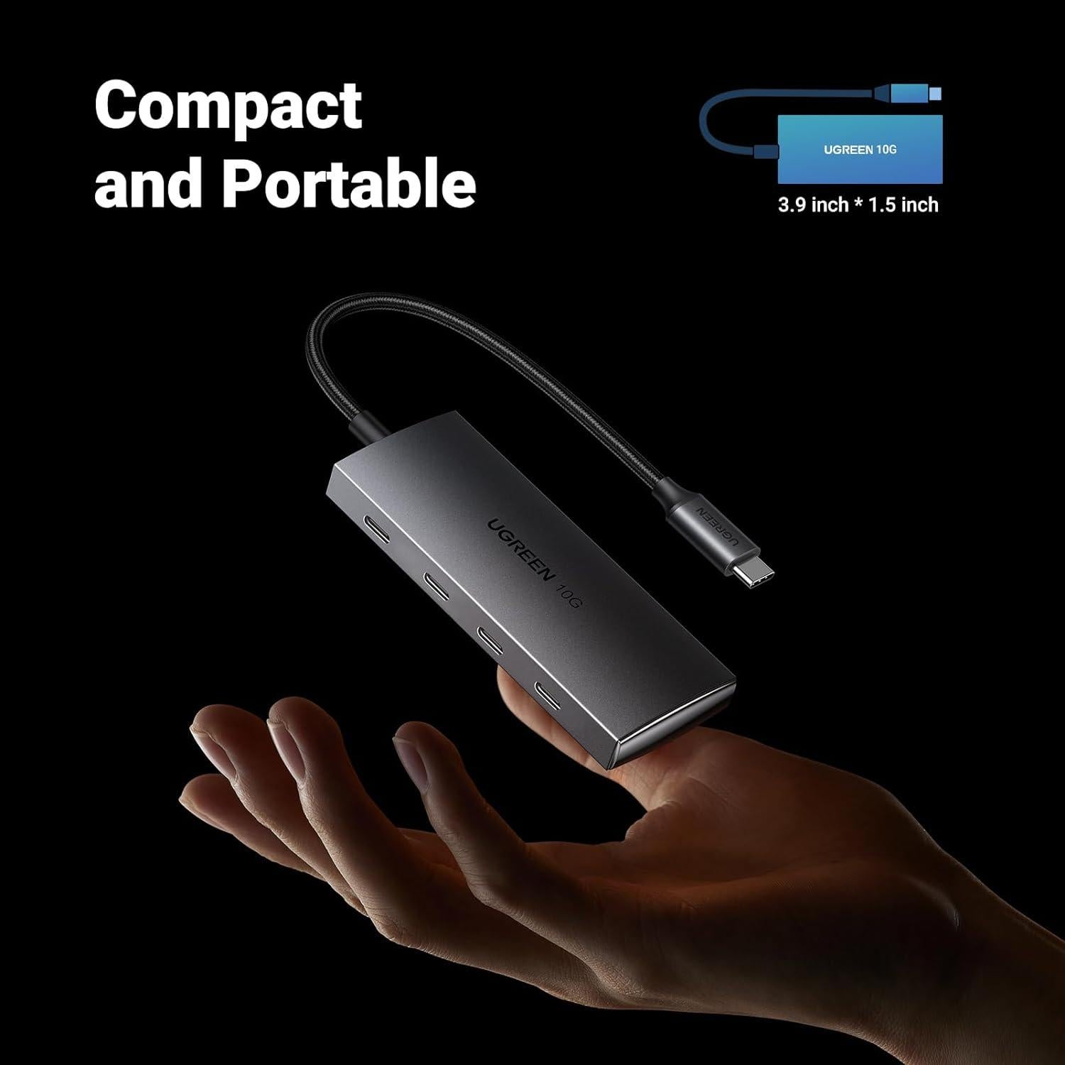 Hub USB C UGREEN 4 Puertos 10Gbps Adaptador Multiport