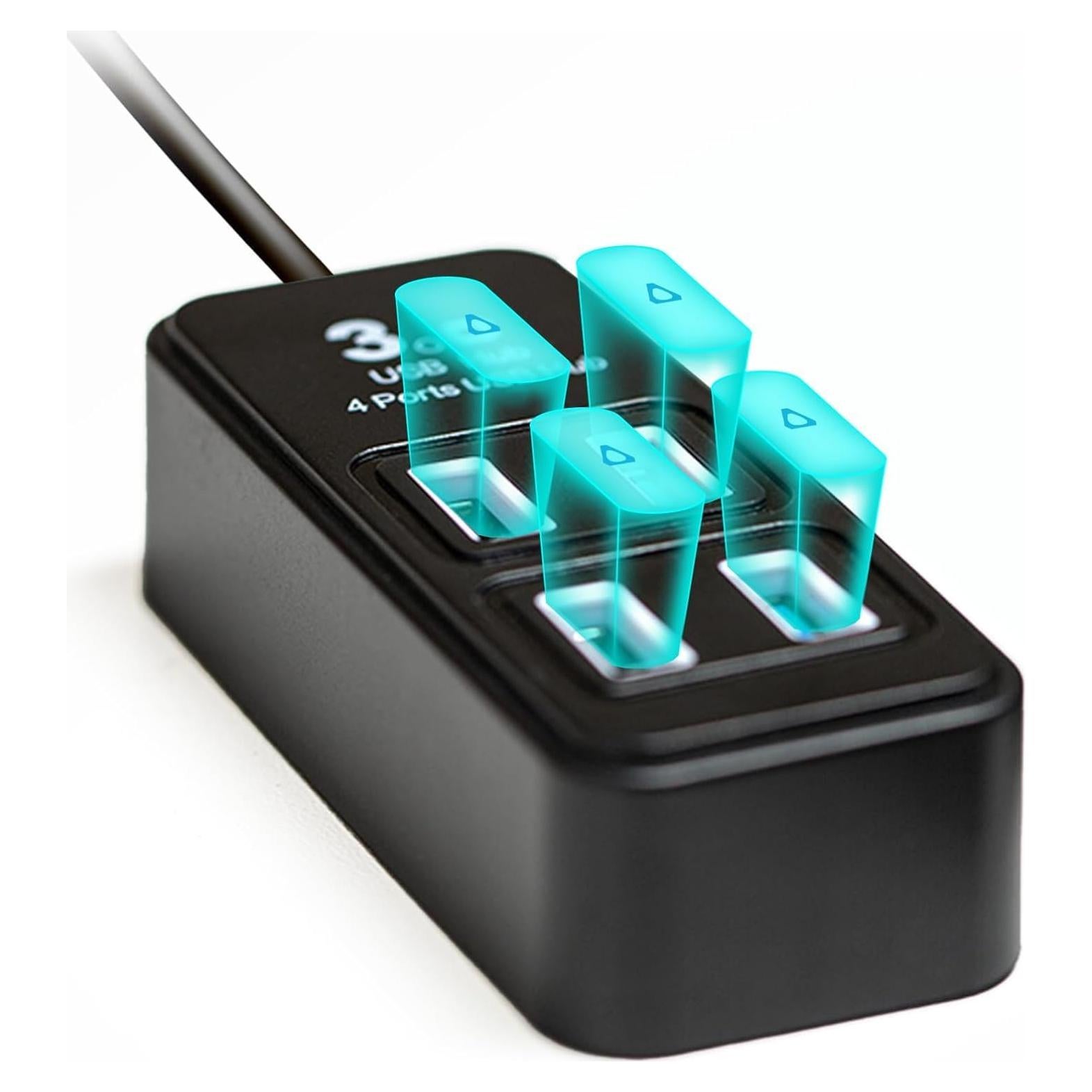 Hub USB 4 Puertos Rebuff Reality para VIVE Tracker