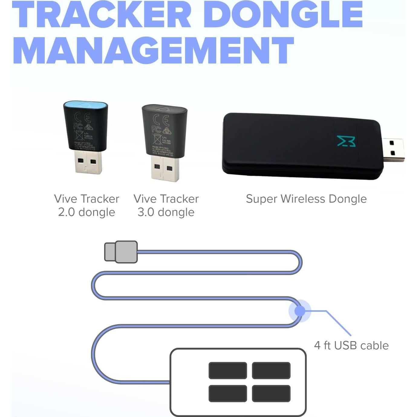 Hub USB 4 Puertos Rebuff Reality para VIVE Tracker
