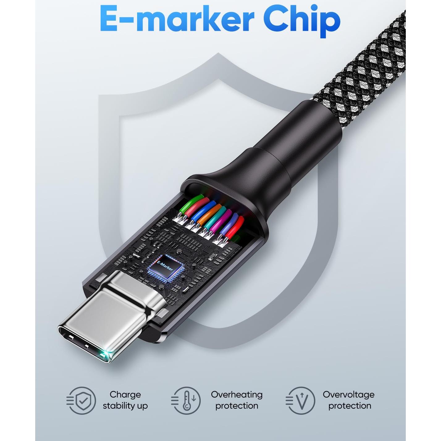 Cable USB 4 SUNGUY Thunderbolt 4 1.2m 40Gbps 240W Carga Rápida