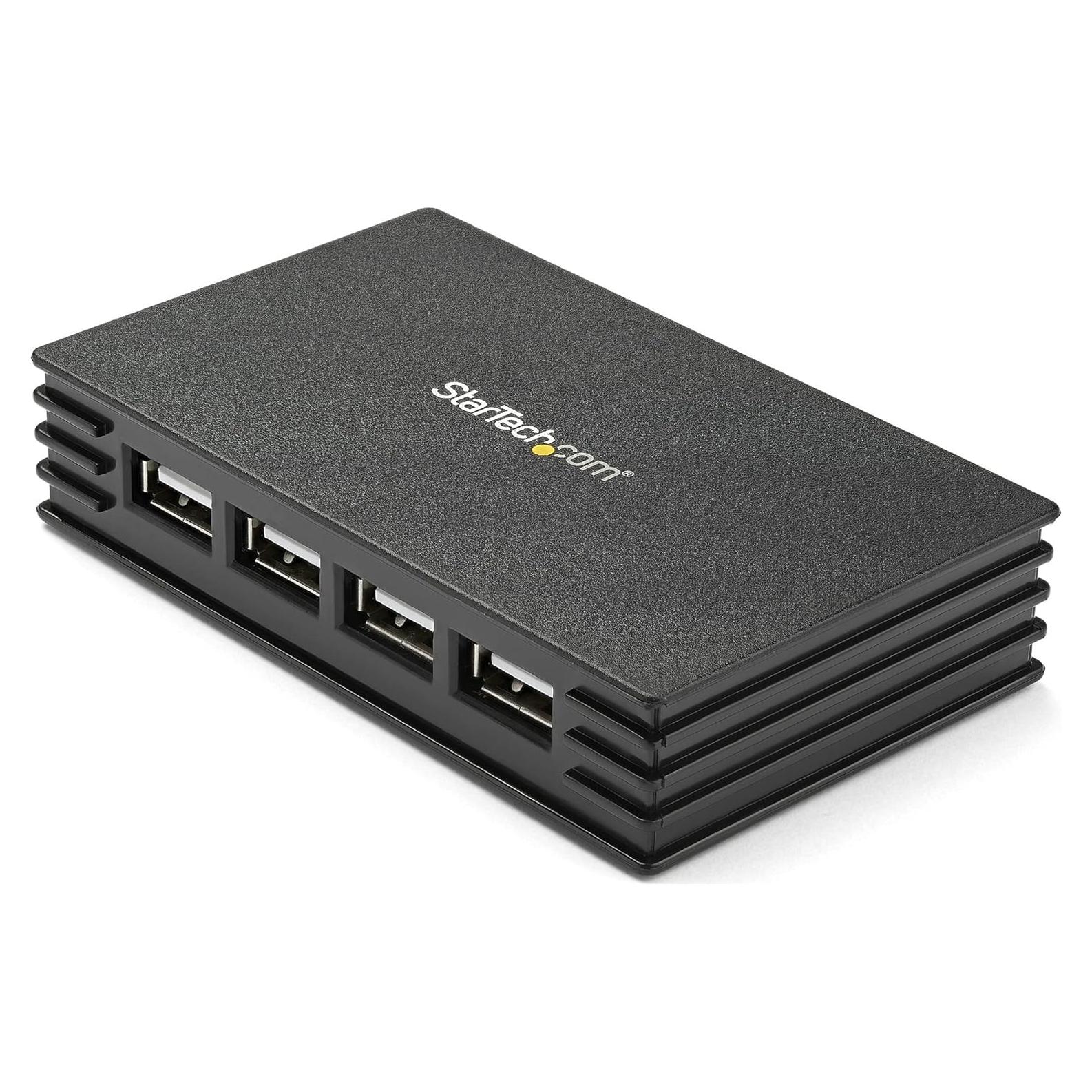 Hub USB 2.0 StarTech.com 4 Puertos Compacto Negro