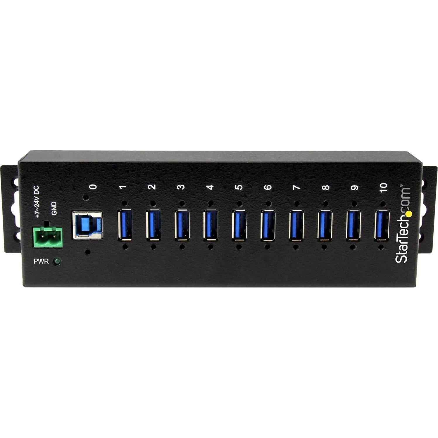 Hub USB 3.0 Industrial StarTech 10 Puertos 5Gbps ESD