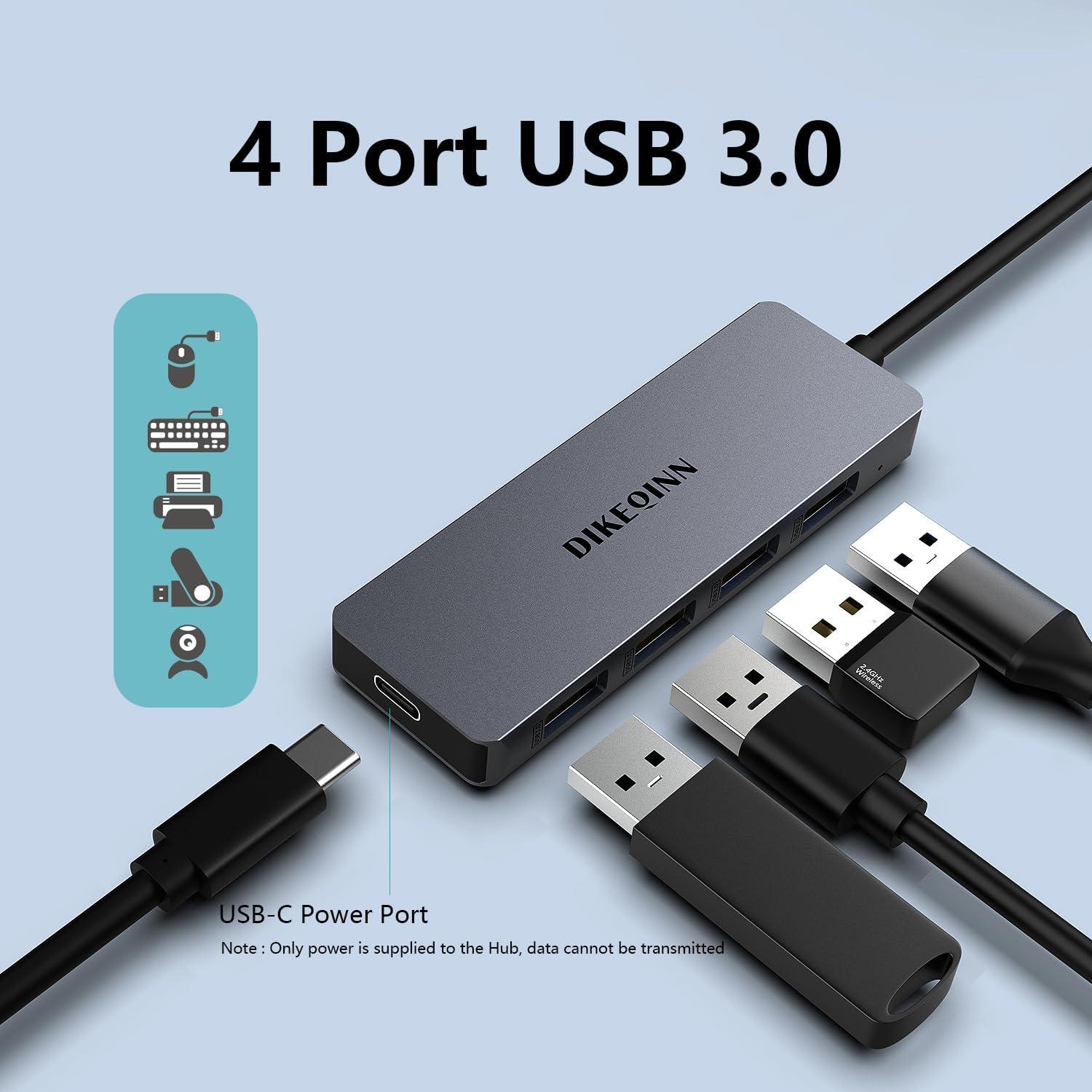 Hub USB 3.0 de 4 Puertos con Alimentación USB-C - Shenzhen Lingdong