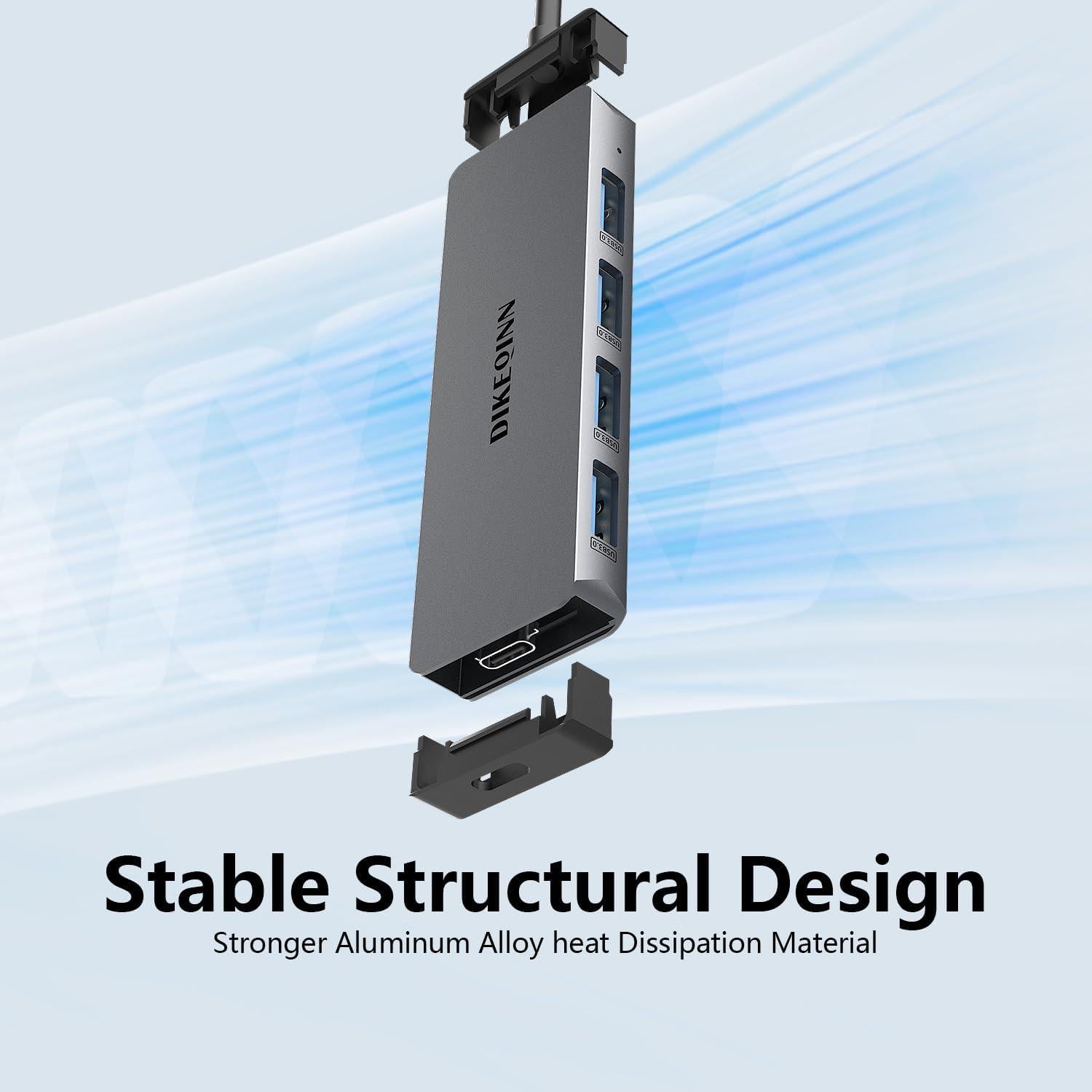 Hub USB 3.0 de 4 Puertos con Alimentación USB-C - Shenzhen Lingdong
