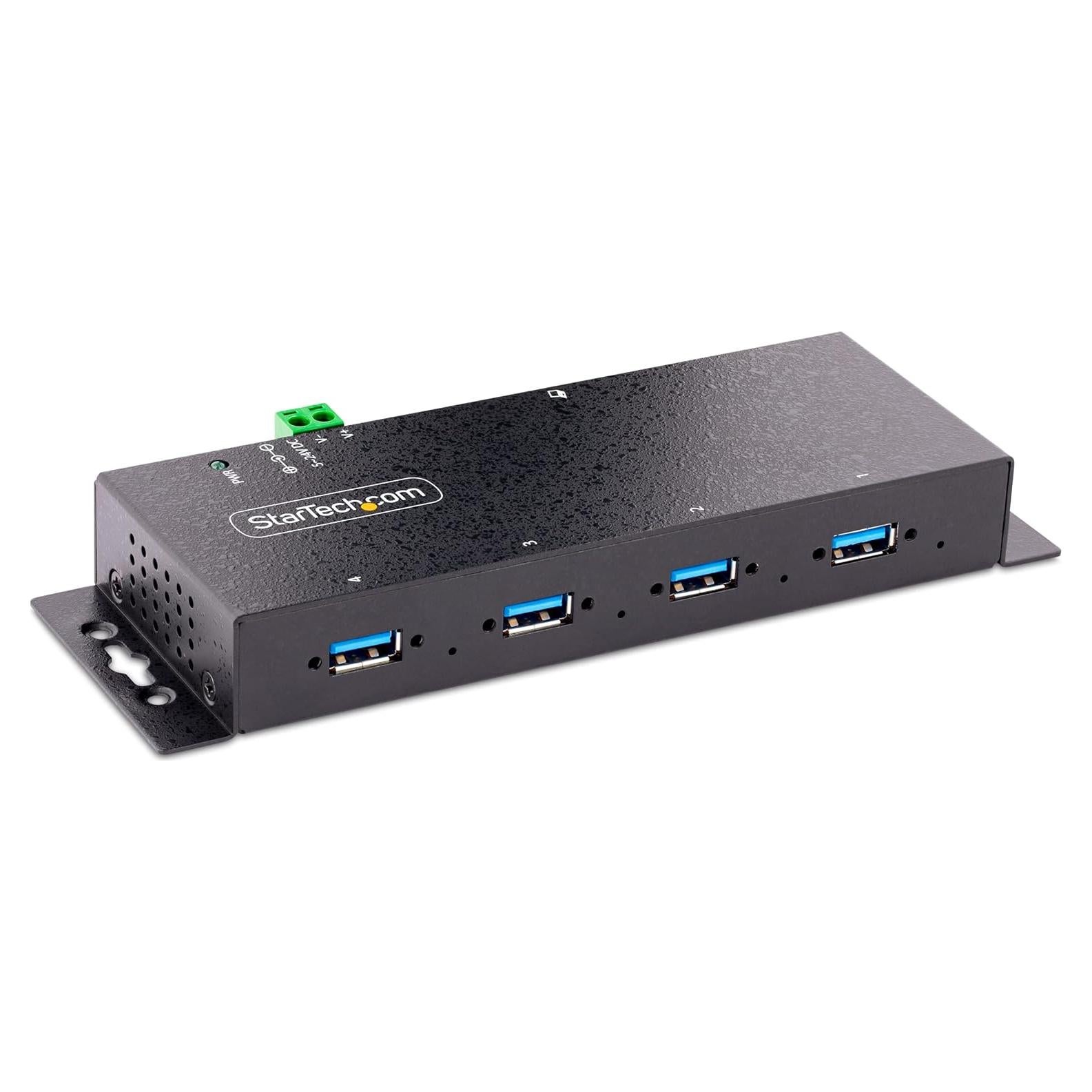 Hub USB Industrial 4 Puertos StarTech 5Gbps ESD Montable