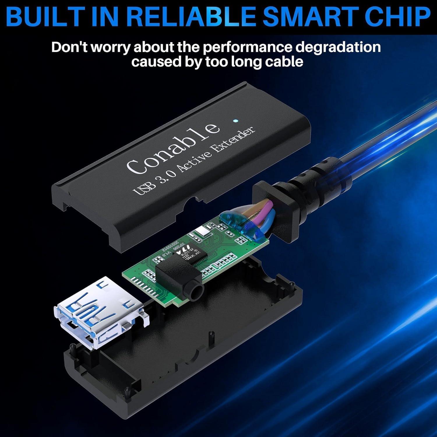 Cable Extensión Activo USB 3.0 Conable 10.67m 5Gbps