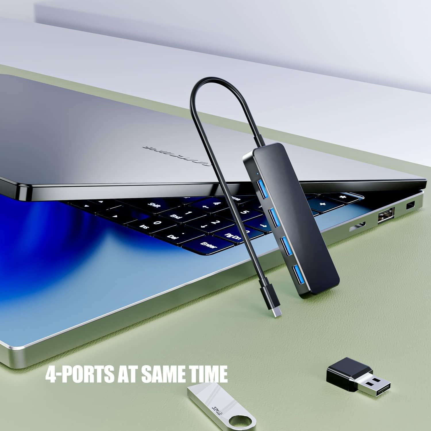 Hub USB C 4 Puertos Eanetf Tipo C a USB 3.0 5Gbps