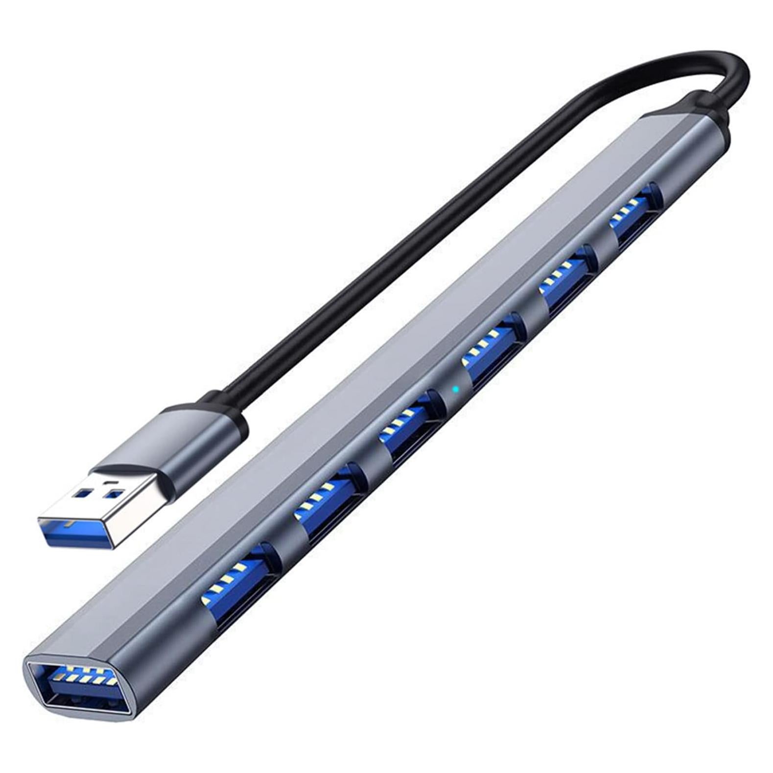 Hub USB 3.0 7 Puertos TIEDXIOY Aluminio para Laptop y PC