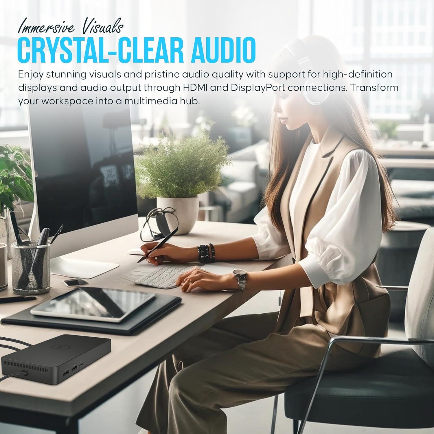 Estación de Acoplamiento Universal Dell UD22 USB-C 10 Puertos 4K