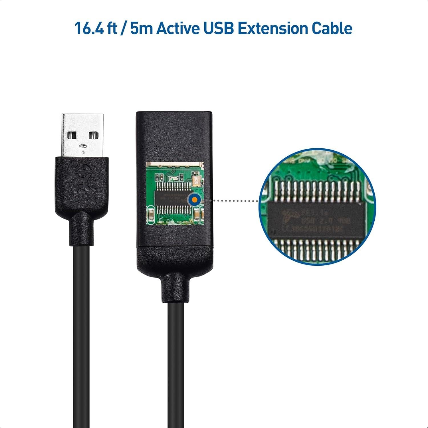 Cable Extensión USB Activo 5m Cable Matters Macho a Hembra