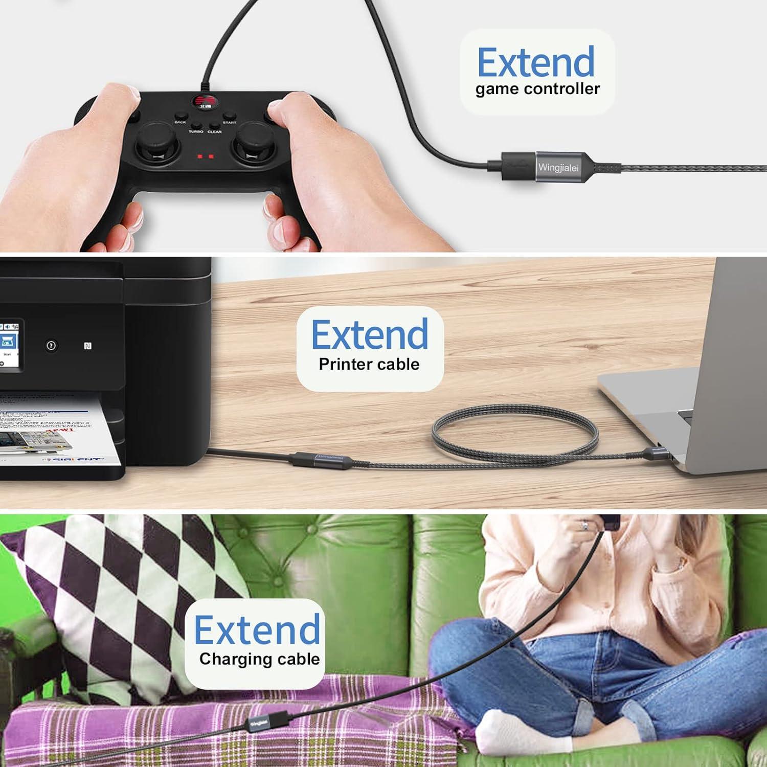 Cable de Extensión USB 3.0 1.2m Wingjialei Alta Velocidad