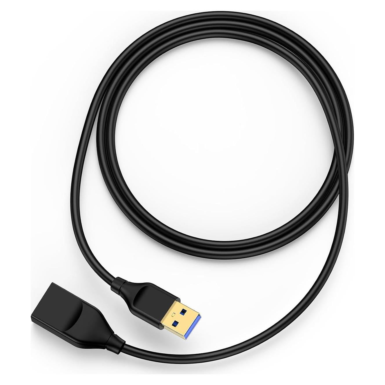 Cable de Extensión USB 3.0 1.83m Macho a Hembra - Negro