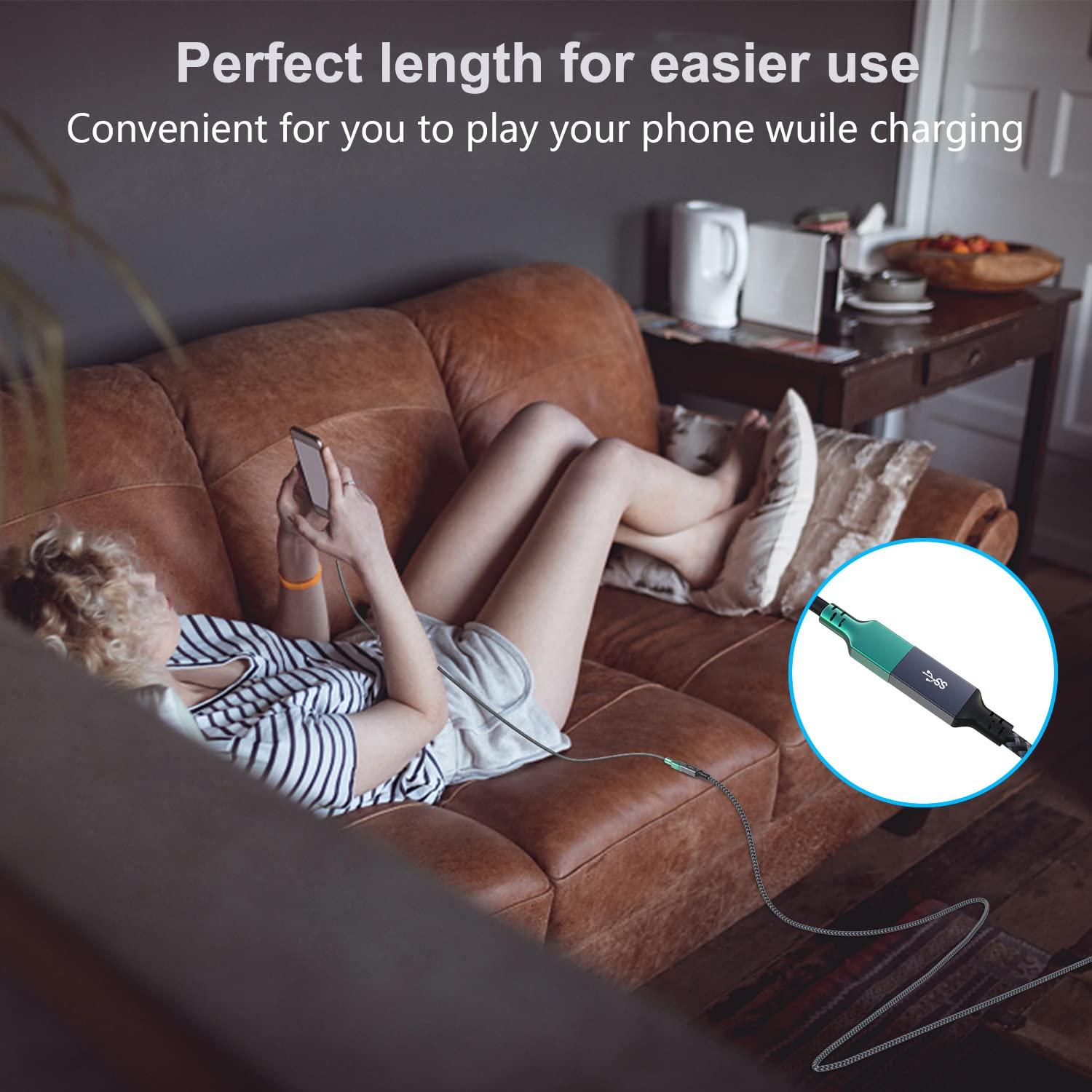 Cable de Extensión USB 3.0 Hisatey 6.1m Trenzado Nylon