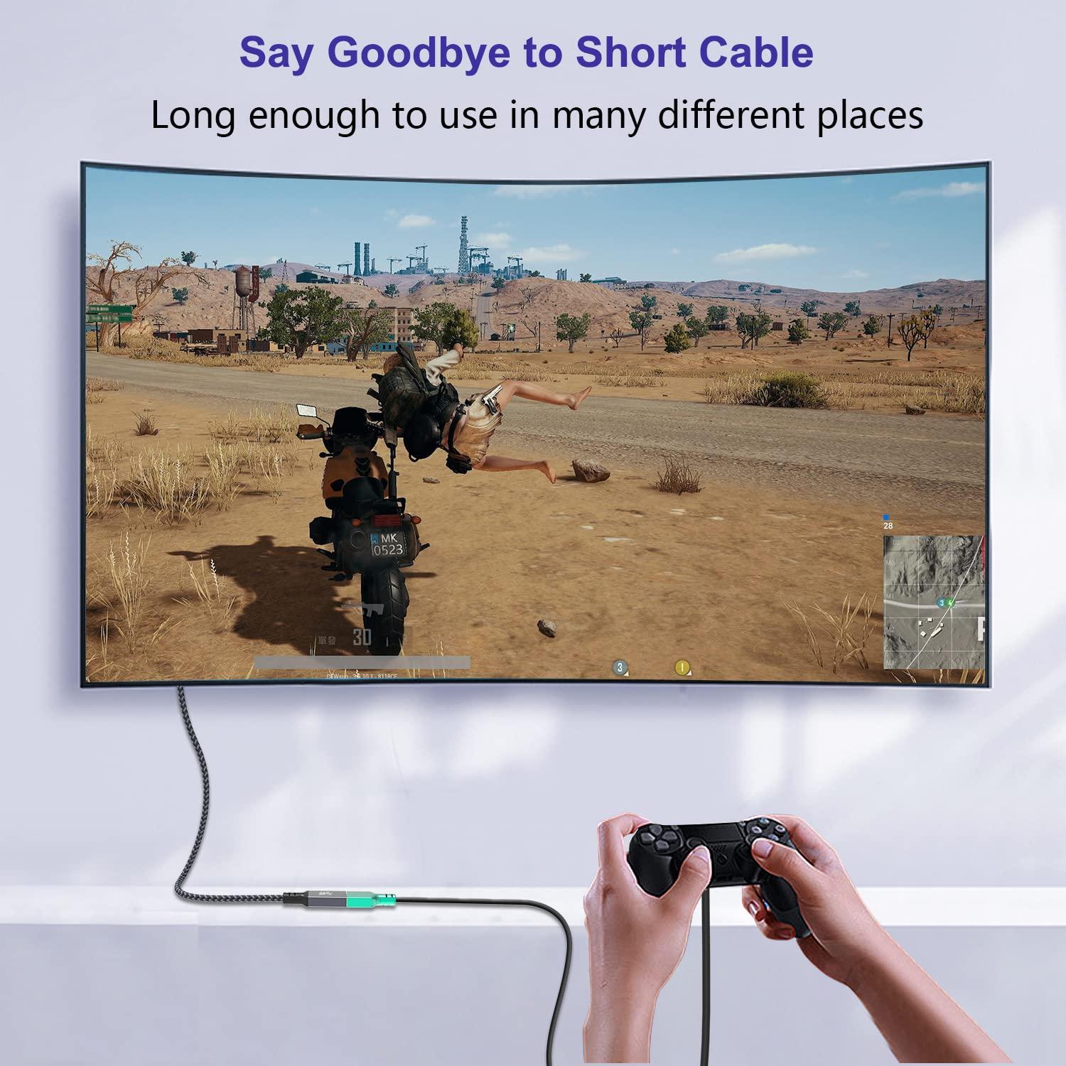 Cable de Extensión USB 3.0 Hisatey 6.1m Trenzado Nylon