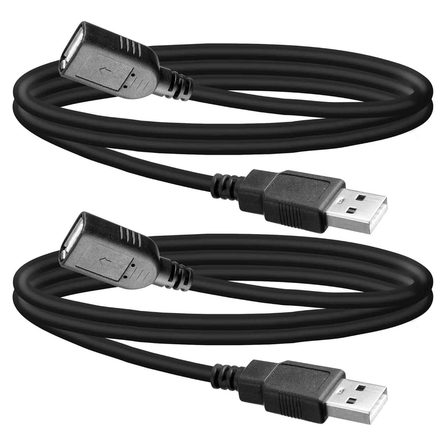 Cable Extensión USB 2.0 Macho a Hembra SaiTech IT 45cm Negro